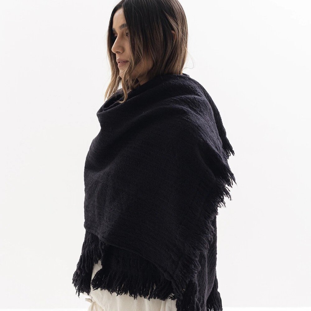 BLANKET QUIL BLACK (MERINO WOOL)